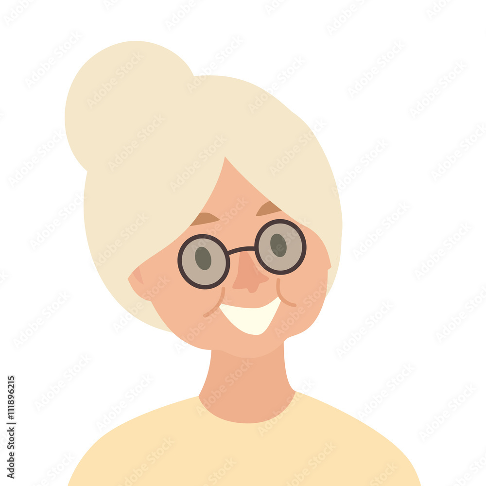 Old woman icon vector.Woman icon illustration.Face of old woman icon.Face of elder people icons cartoon style.Pensioner people head flat icons.Isolated avatar white background Old woman icon vector.Woman icon illustration.Face of old woman icon.Face of elder people icons cartoon style.Pensioner people head flat icons.Isolated avatar white background