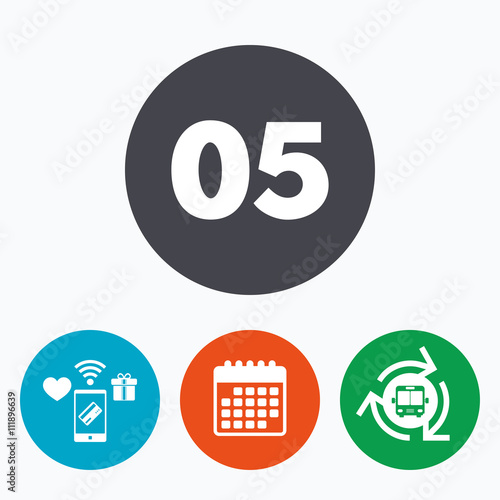 Fifth step sign. Loading process symbol.