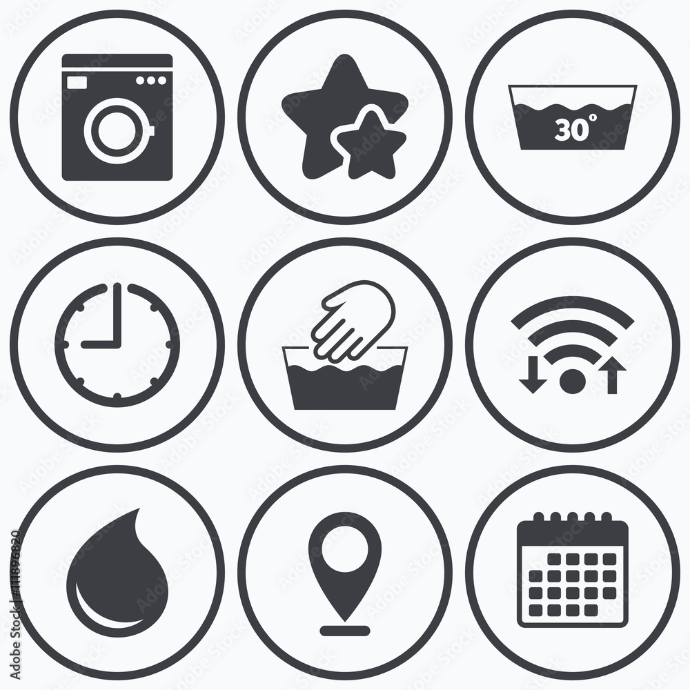 Wash icons. Machine washable at thirty degrees. Wash icons. Machine washable at thirty degrees.