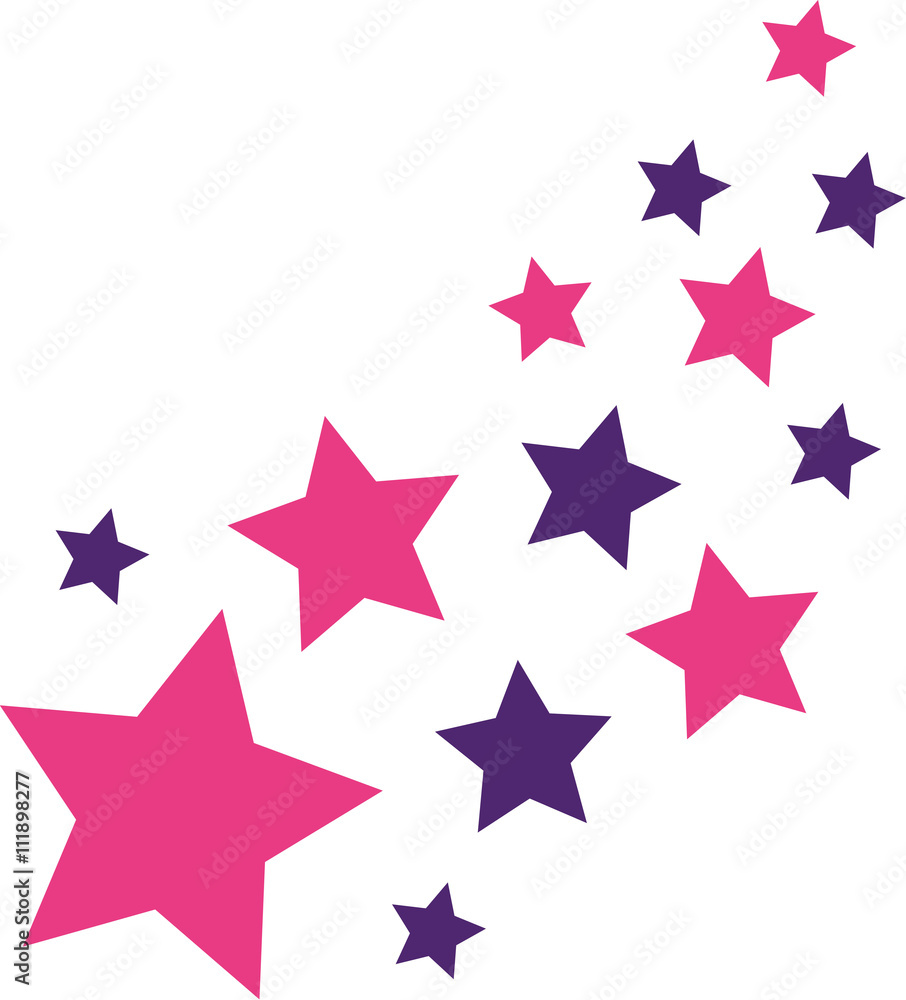 Pink and purple stars Pink and purple stars
