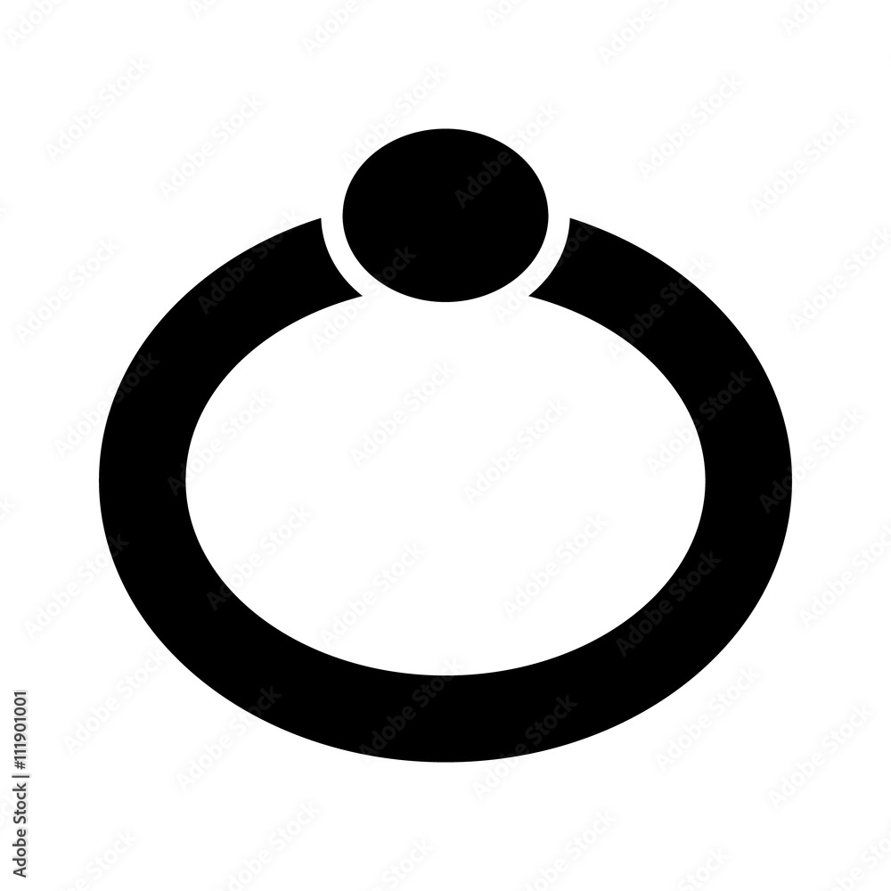 Ring with round pearl or gem flat icon for apps and websites Ring with round pearl or gem flat icon for apps and websites