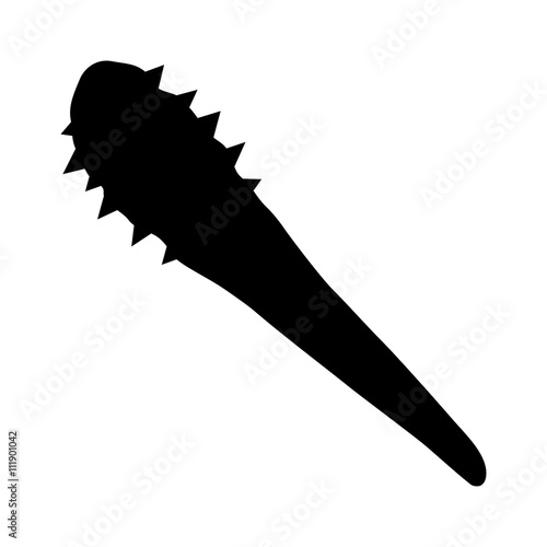 Spiked cudgel club weapon flat icon for games and websites photo
