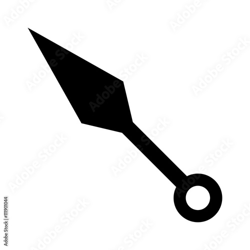 Kunai ninja throwing dagger flat icon for games and websites photo