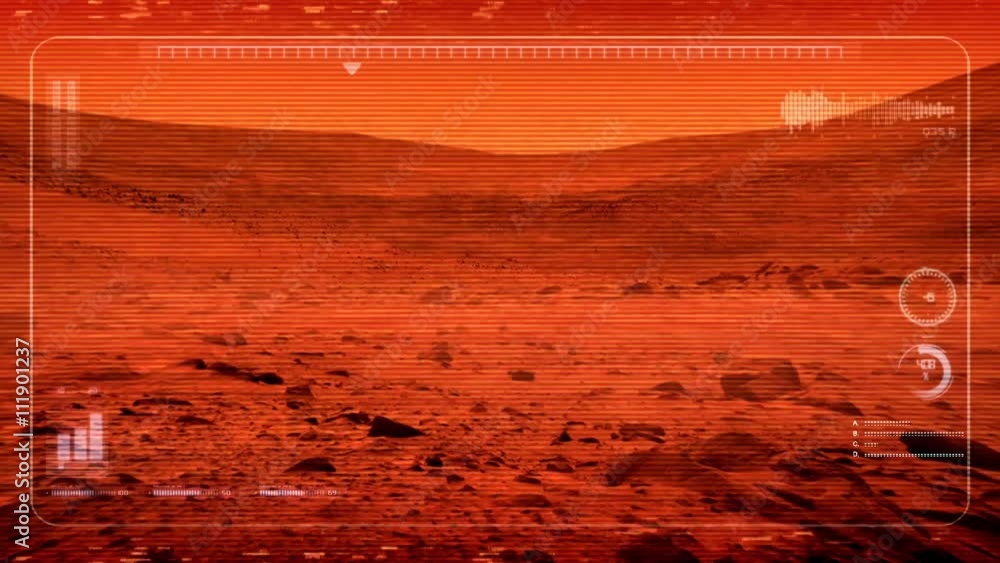 Mars Rover POV On Planet Surface