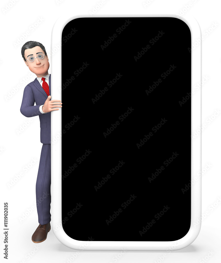 Copyspace Character Shows World Wide Web And Business 3d Renderi Copyspace Character Shows World Wide Web And Business 3d Renderi