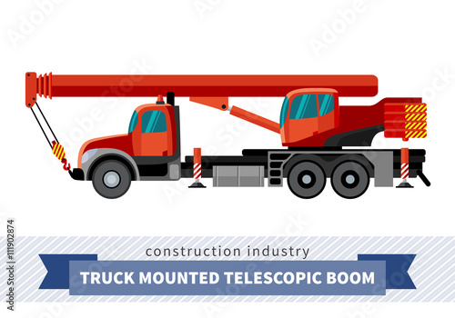 Truck mounted telescopic boom