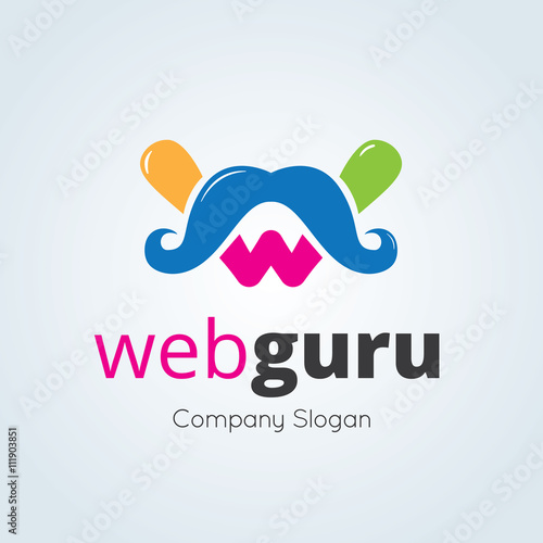 Web guru logo,web design logo,w letter logo,vector logo template