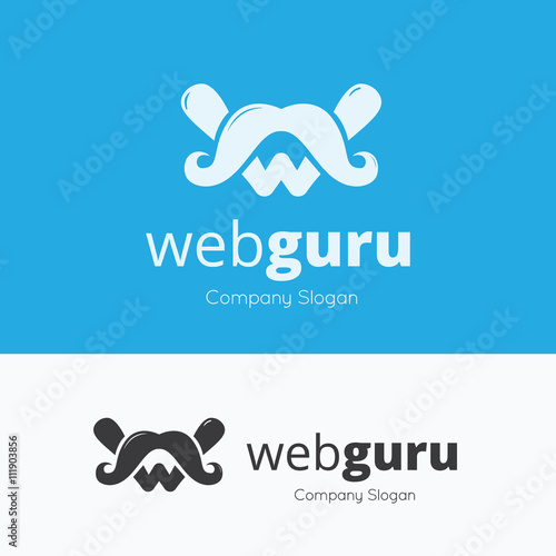 Web guru logo,web design logo,w letter logo,vector logo template