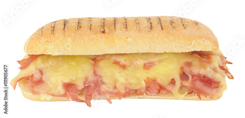 Ham And Melted Cheese Panini Sandwich