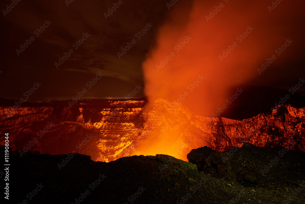 big crater of volcano
