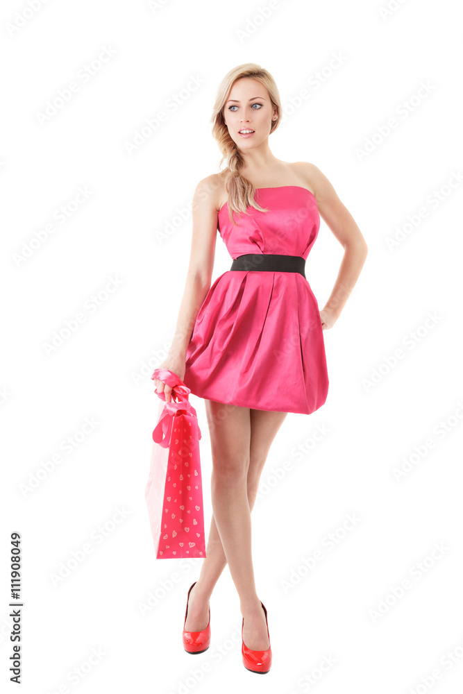 Fashion woman with shopping bag Fashion woman with shopping bag