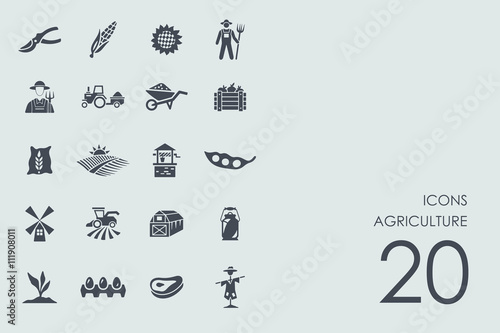 Set of agriculture icons
