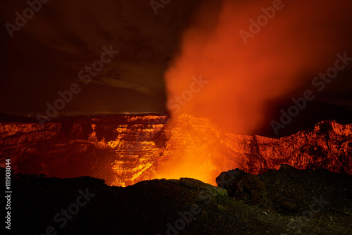big crater of volcano