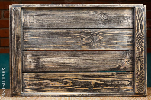 Black wooden box
