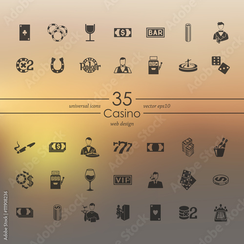 Set of casino icons
