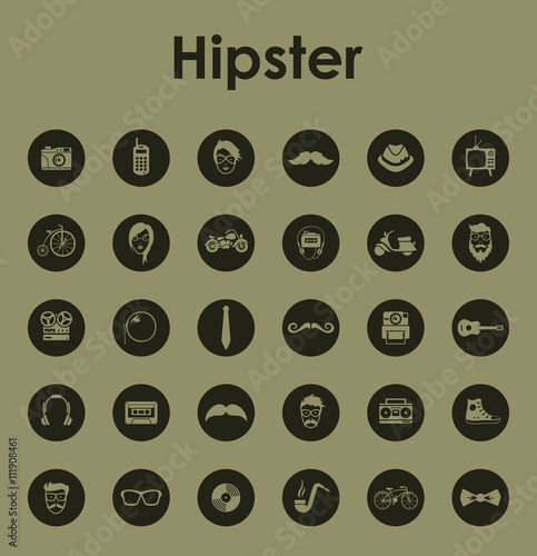 Set of hipster simple icons