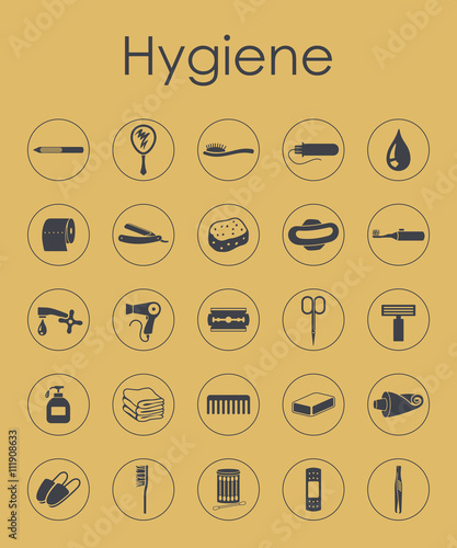 Set of hygiene simple icons