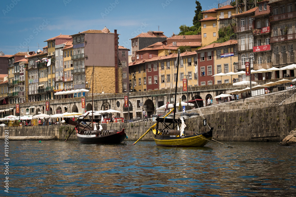 docks on the river Douro ,Porto ,  Portugal