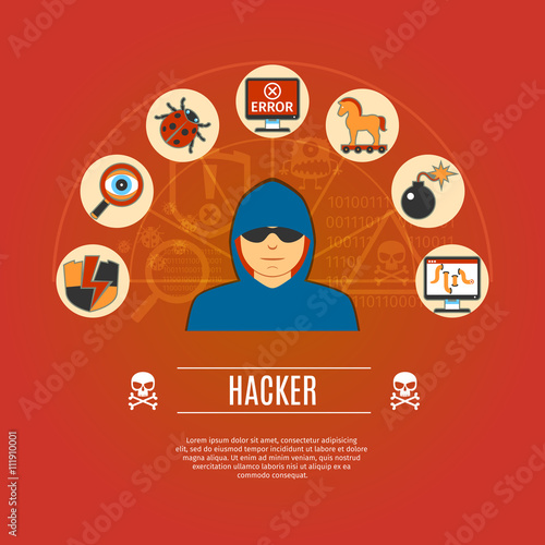Hacker Concept Icons