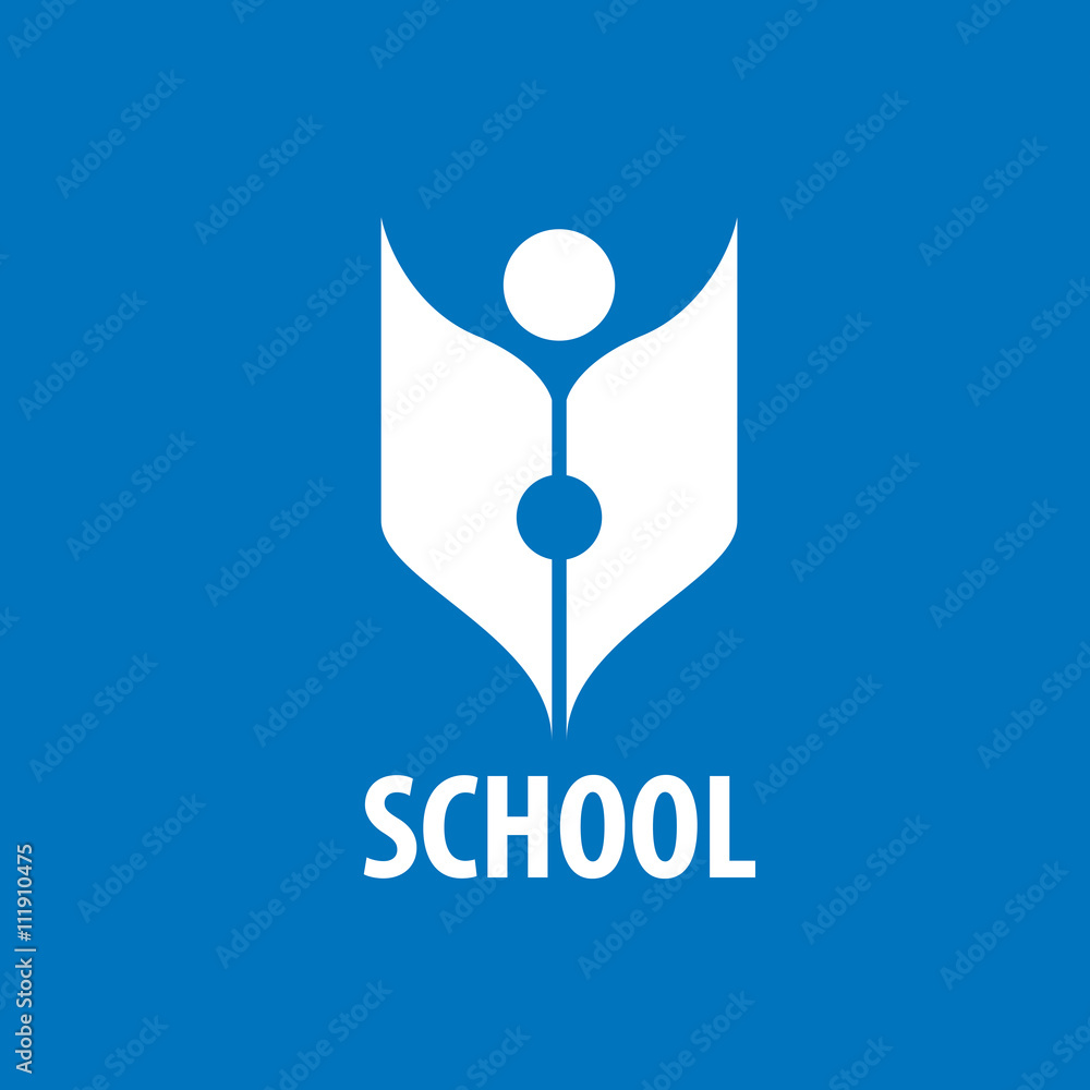 Obraz premium vector logo School