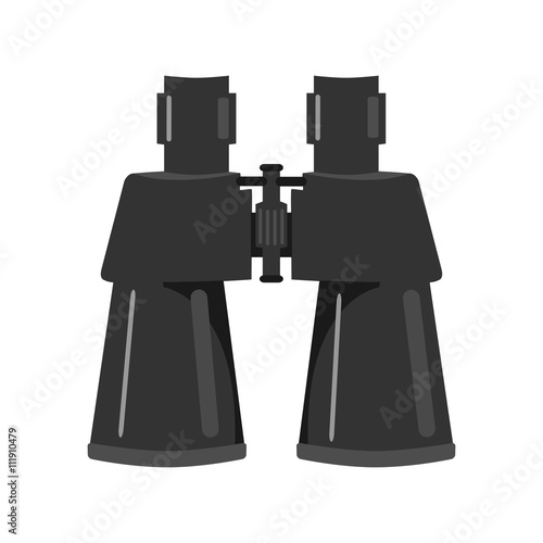 The binoculars icon. Vector illustration. Object isolated on white background.