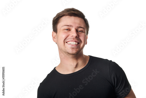Portrait of happy young man, isolated on white © Terence Mendoza
