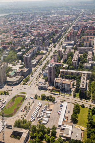 Panoramic view of Novi Sad,...