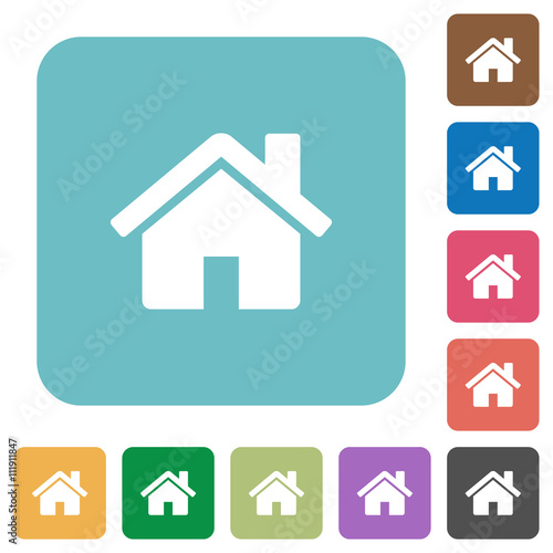 Flat home icons