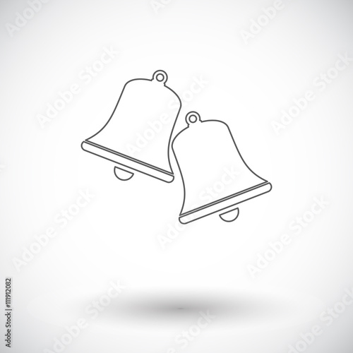 Christmas bell flat icon