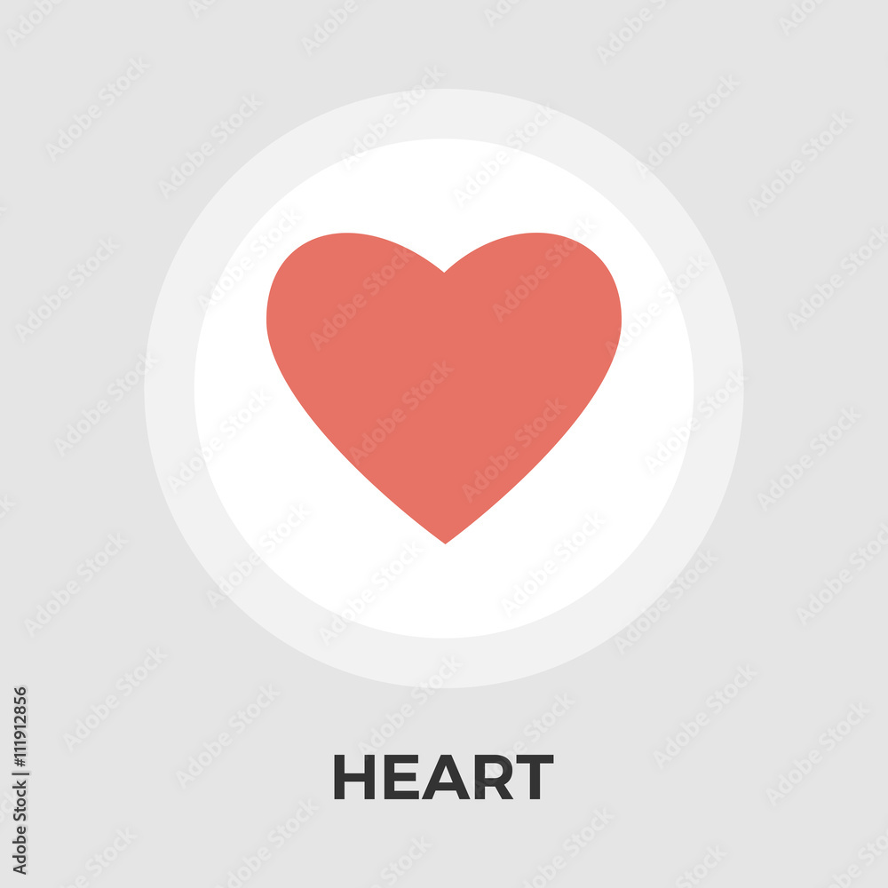 Heart vector flat icon