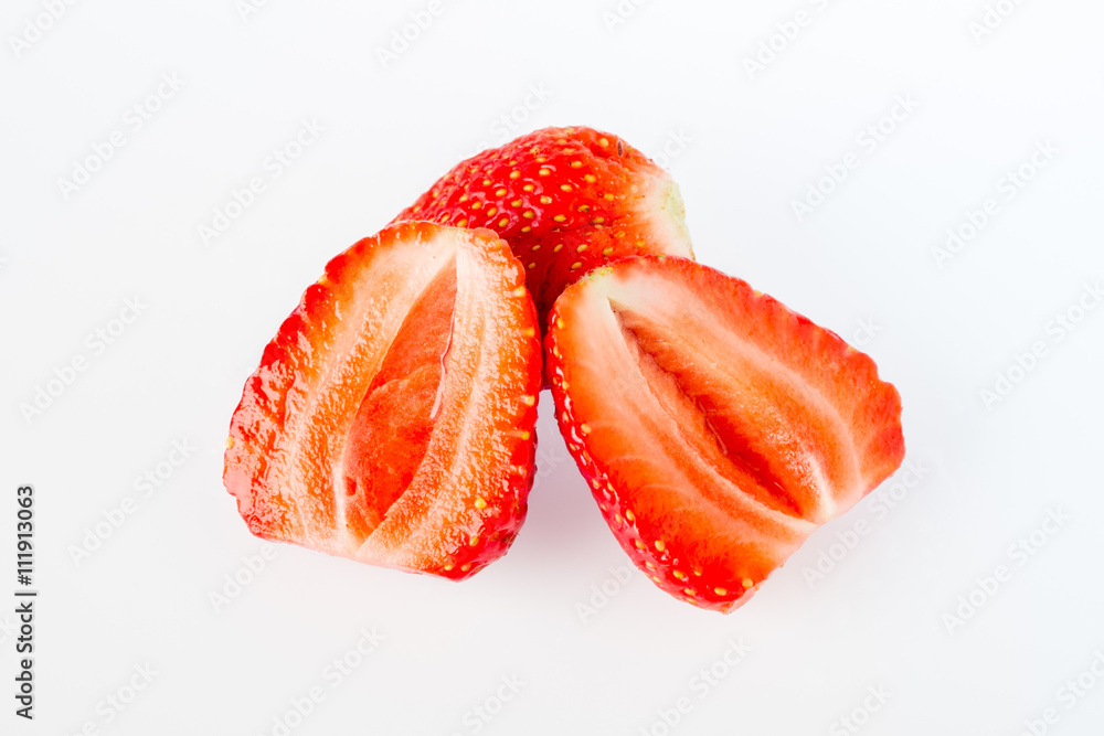 Strawberries isolated on a white background Strawberries isolated on a white background