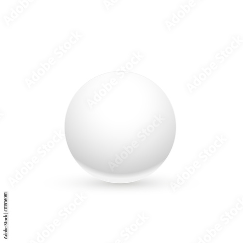 White sphere with shadow