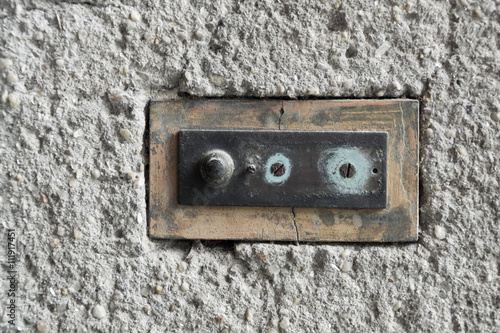 old weathered doorbell