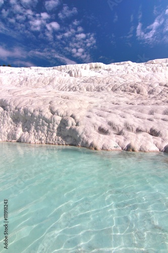  The beautiful pools in Pamukkale ,Turkey