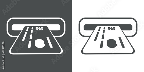 Icono plano cajero automatico