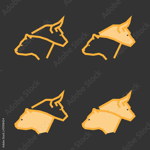 Line logo for stock exchange