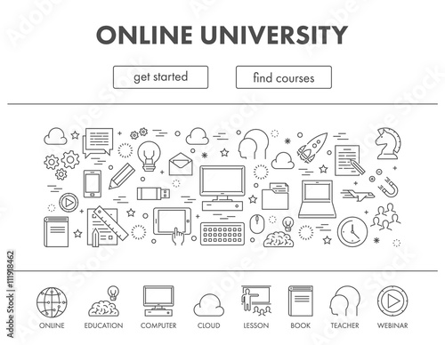 Outline design concept online university
