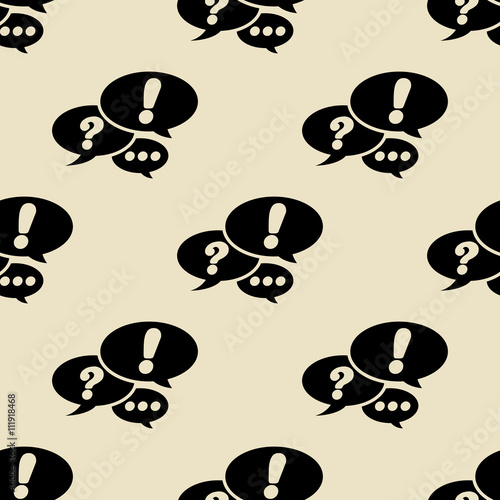 Icono plano patrón con red social sobre fondo beige