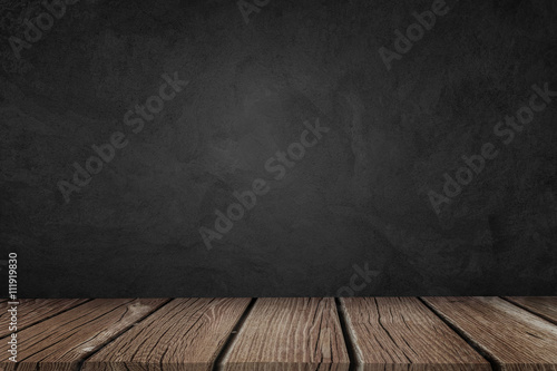 Black Wooden Background