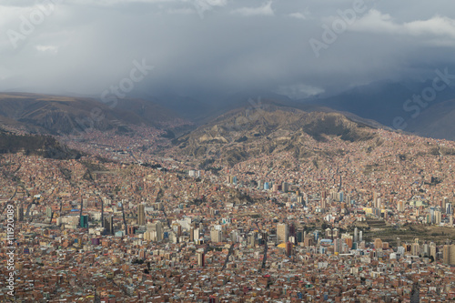 City skyline of La Paz, Bolivia