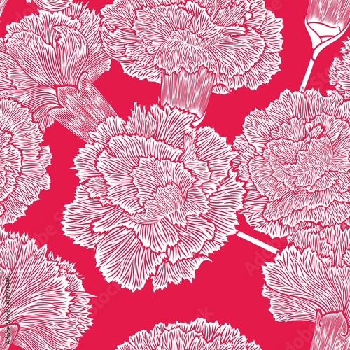 Seamless pattern of cloves