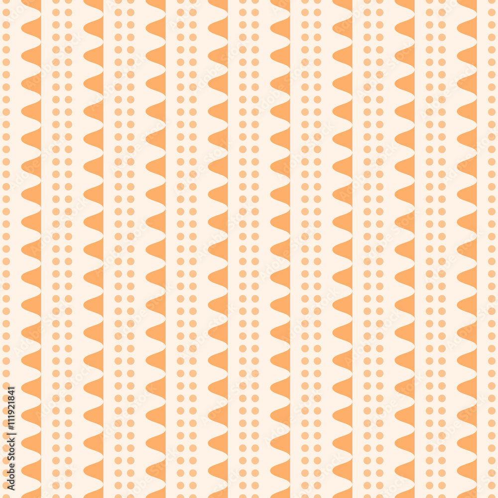 Undulating shapes and small circles seamless pattern Undulating shapes and small circles seamless pattern