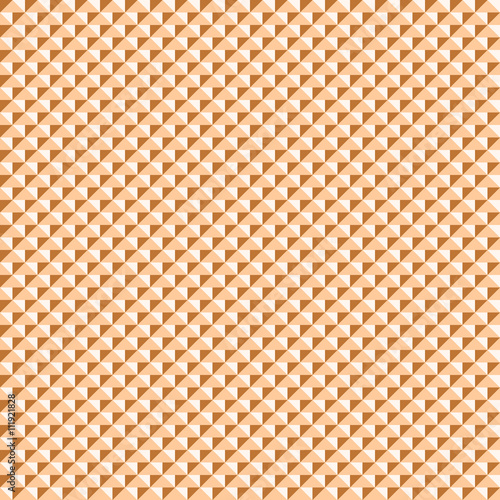 Seamless pattern of triangular elements in orange color