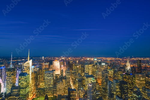 NY city from above by night