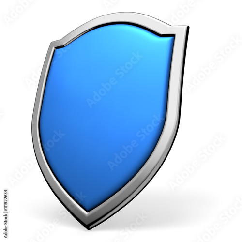 Free Download Blue shield on white - GFXLoad