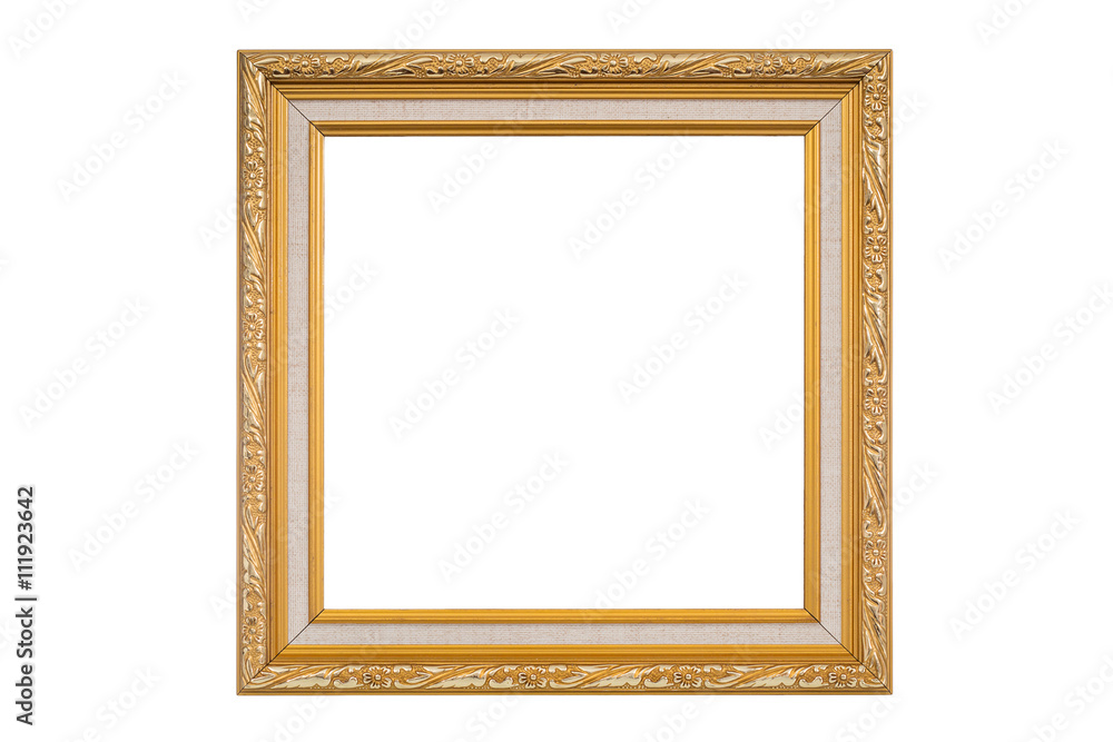 Antique golden frame isolated on white Antique golden frame isolated on white
