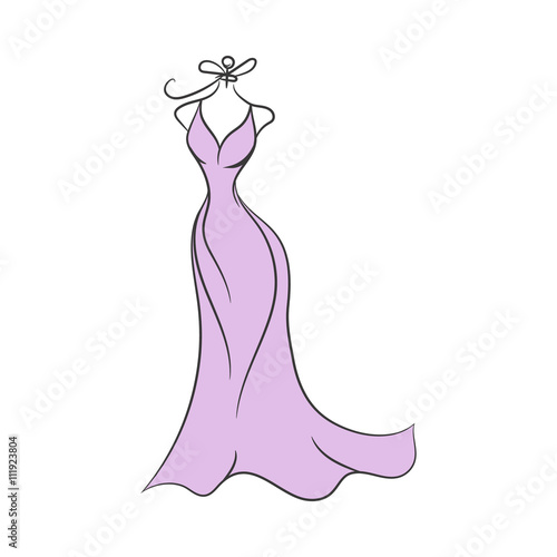 dummy dress hand drawing illustration vector