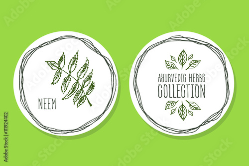 Ayurvedic Herb - Product Label with Neem