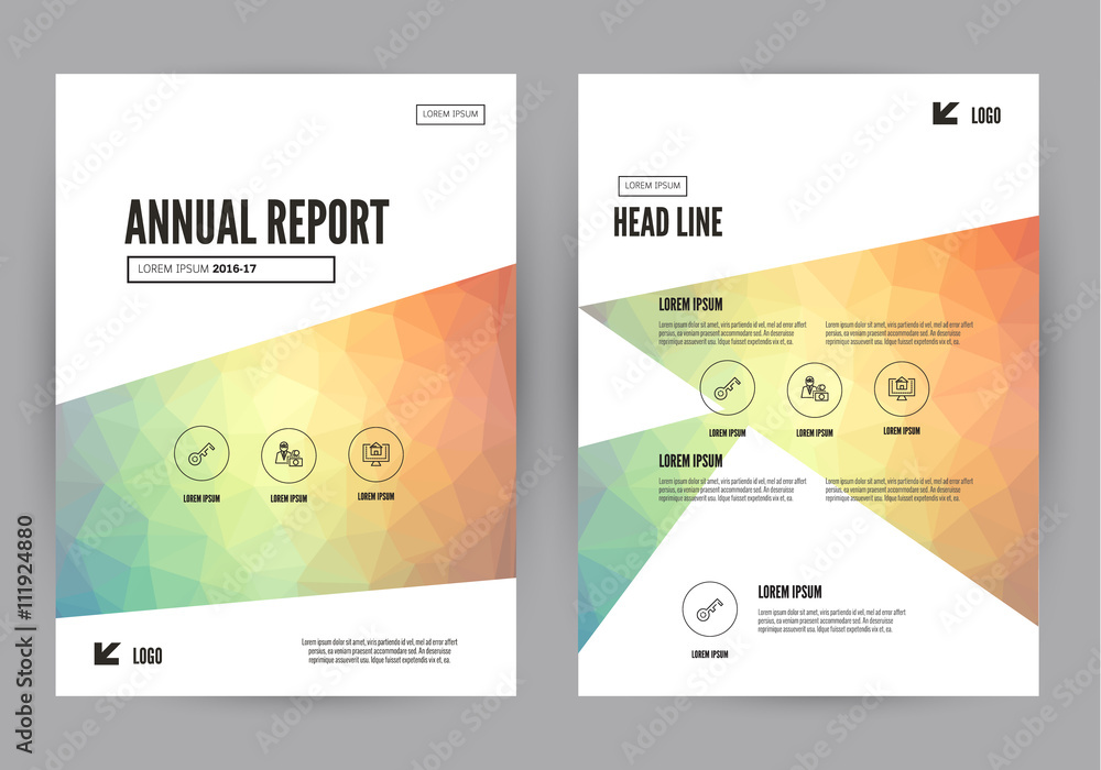 Annual report Leaflet Brochure Flyer template A4 size, geometric design Annual report Leaflet Brochure Flyer template A4 size, geometric design