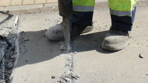 Wallpaper Mural Hard work on the reconstruction street site Torontodigital.ca